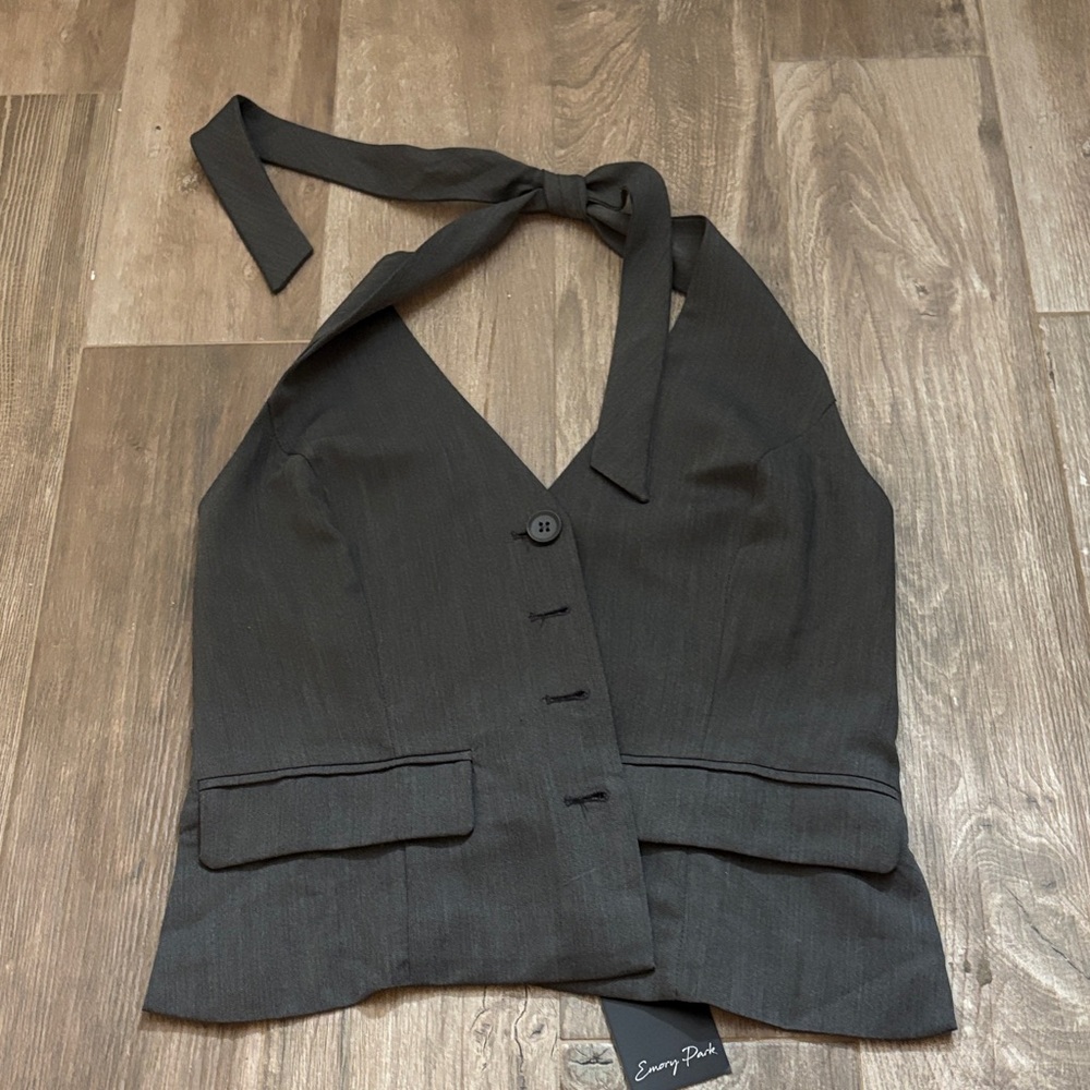 Charcoal Halter Vest